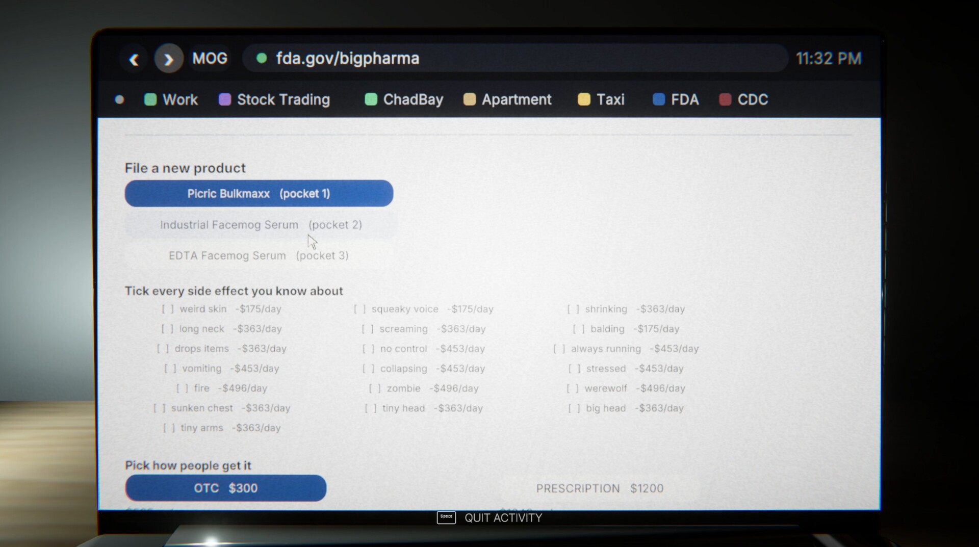 The store page's content disclosure screenshot