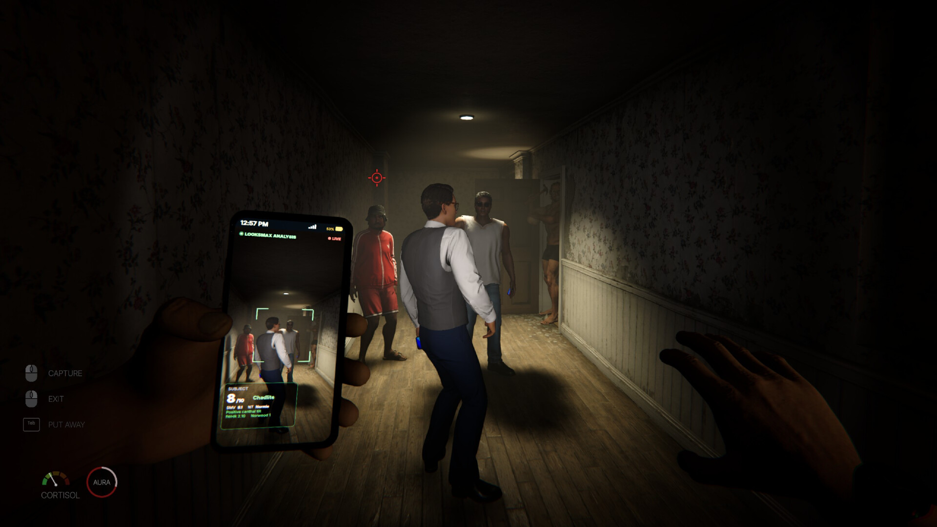 Looting a frat house cabinet in MOGGED: Looksmaxx or Die